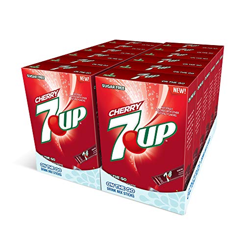 7-Up, Cherry – Powder Drink Mix - 12 Boxes, 72 Sticks – Sugar