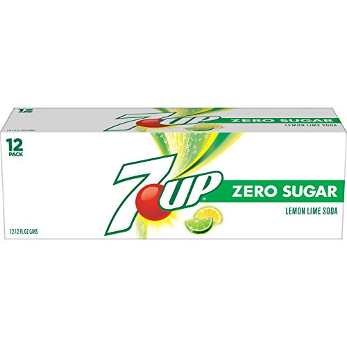 Diet 7Up Lemon Lime Soda, Zero Calories And Caffeine Free, 12 Fl
