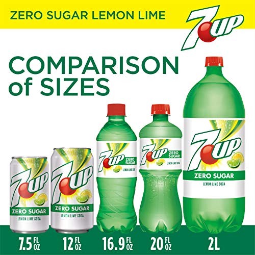 Diet 7Up Lemon Lime Soda, Zero Calories And Caffeine Free, 12 Fl
