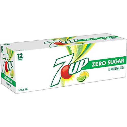 Diet 7Up Lemon Lime Soda, Zero Calories And Caffeine Free, 12 Fl