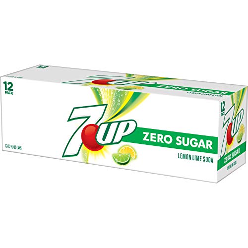 Diet 7Up Lemon Lime Soda, Zero Calories And Caffeine Free, 12 Fl