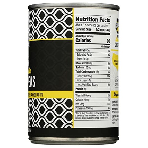 8 Track Foods Organic Blonde Chickpeas, 15 OZ