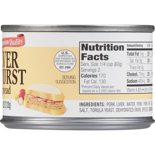 Underwood Liver Wurst Spread, 4.25Oz Can Pack Of 6