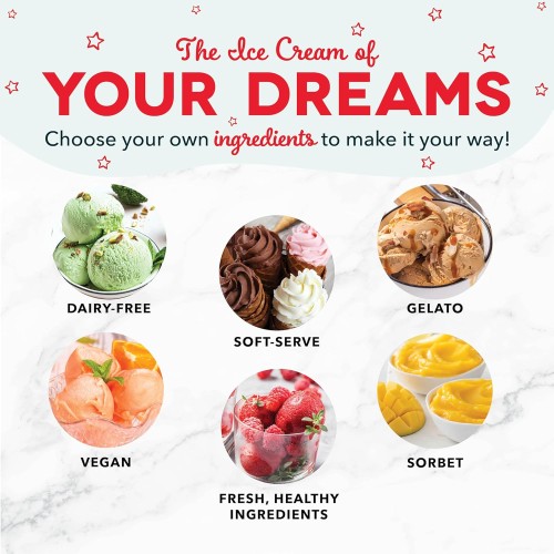 Dash My Pint Electric Ice Cream Maker Machine For Gelato, Sorbet