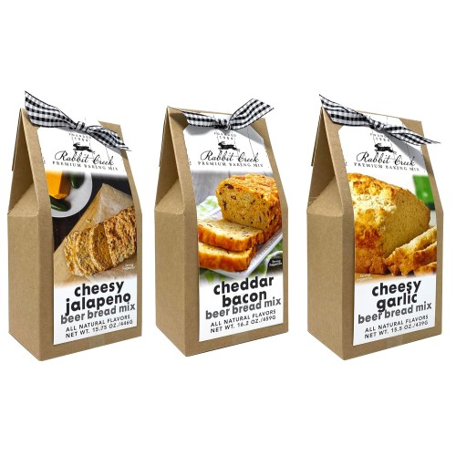 Rabbit Creek Beer Bread Mix Variety Pack Of 3 – Cheesy Jalapeno,