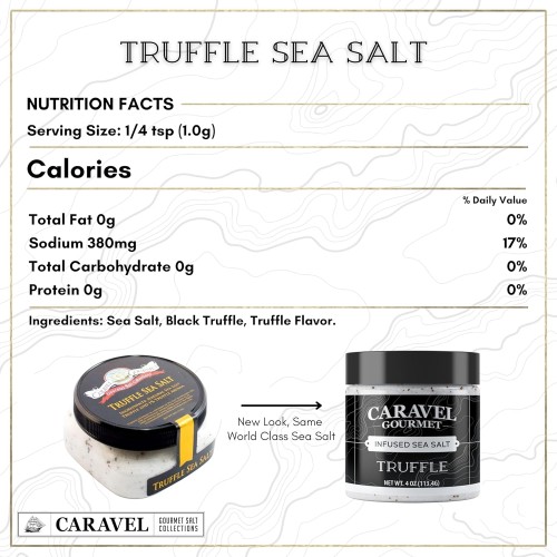 Italian Black Truffle Sea Salt - All-Natural Infused Sea Salt Wi