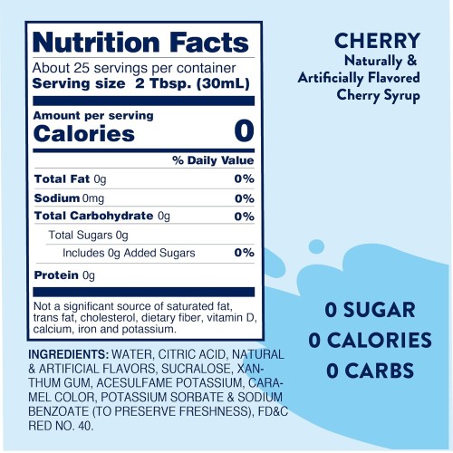 Jordans Skinny Mixes Sugar Free Syrup, Cherry Flavor, Frui...