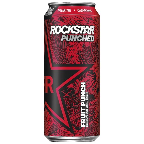 Rockstar Punched Energy Drink, Fruit Punch, 16 Ounce 8 Cans