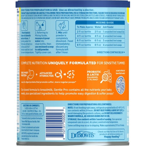 Good Start | Dr. Brown’s Gentle Pro, Baby Formula Powder