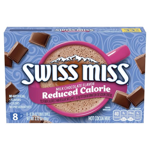 Swiss Miss Milk Chocolate Flavor Reduced Calorie Hot Cocoa Mix,
