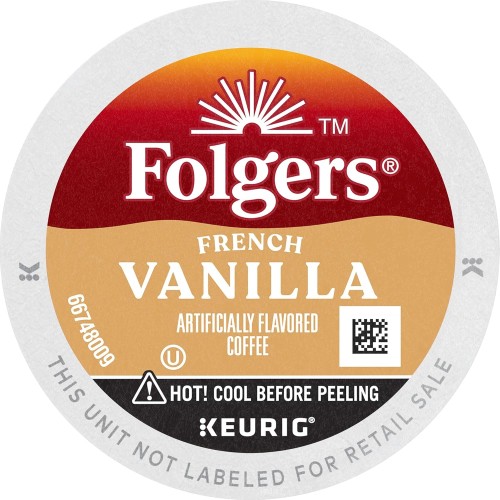 Folgers French Vanilla Flavored Coffee, 72 Keurig
