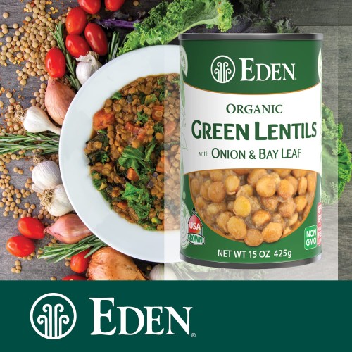 Eden Organic Lentils With Onion And Bay Leaf, 15-Ounce Cans Pac