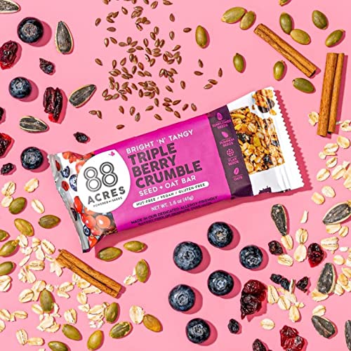 88 Acres Triple Berry Granola Bar, Gluten-Free, Nut-Free, Non-Gm 88 Acres Triple Berry Granola Bar, Gluten-Free, Nut-Free, Non-Gm
