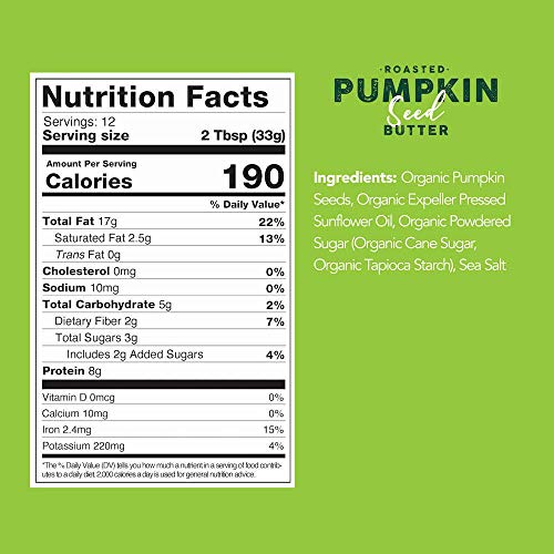 88 Acres, Organic Pumpkin Seed Butter, Nut-Free, Non-Gmo, Dairy-