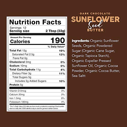 88 Acres Organic Sunflower Seed Butter | Dark Chocolate | Keto-F