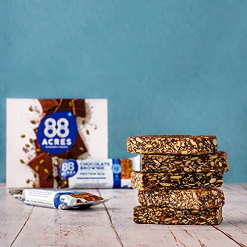 88 Acres Plant Based Seed Protein Bar | 9 Pack, Brownie | 12G Of