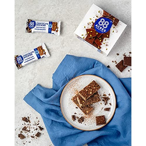 88 Acres Plant Based Seed Protein Bar | 9 Pack, Brownie | 12G Of