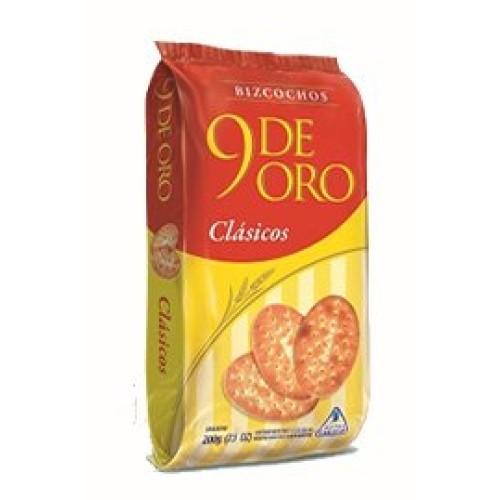 9 De Oro Bizcochos De Grasa 200Gr 6 Pack