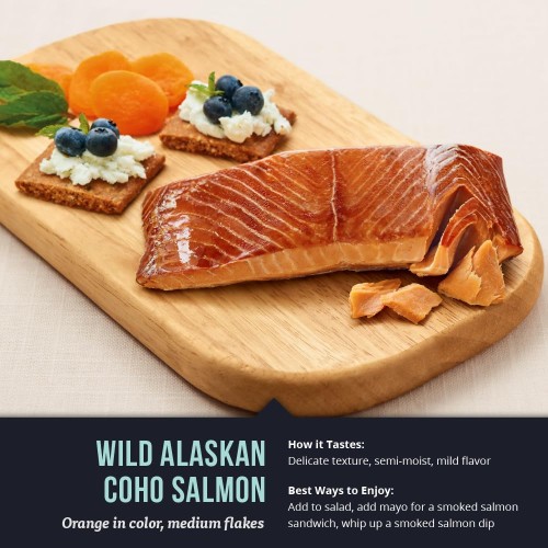 Seabear Smoked Wild Alaskan Salmon Trio Gift Box With King, Soc