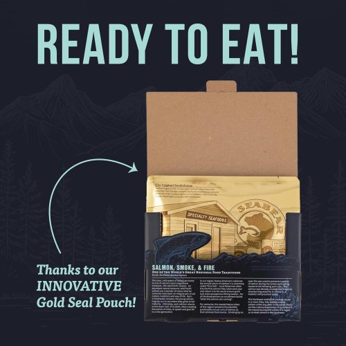 Seabear Smoked Wild Alaskan Salmon Trio Gift Box With King, Soc