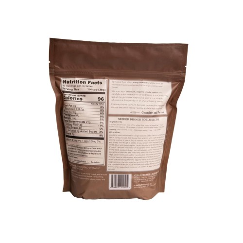 Stone Ground Sprouted Organic Hard White Wheat Flour, 30 oz