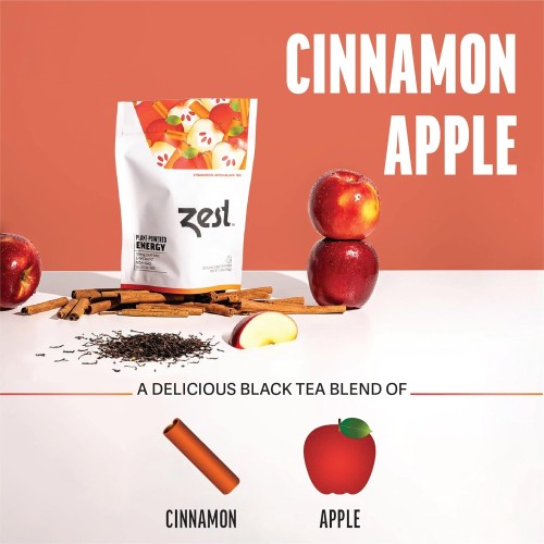 Zest Tea Energy Hot Tea, High Caffeine Blend Natural &Amp; Healthy C