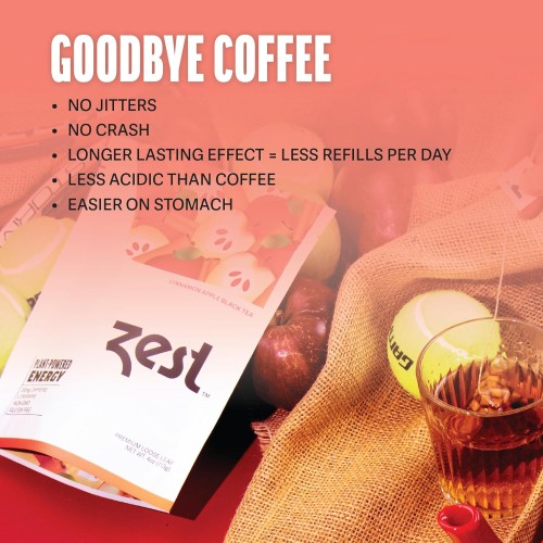 Zest Tea Energy Hot Tea, High Caffeine Blend Natural &Amp; Healthy C