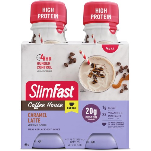 SlimFast Advanced Energy High Protein Meal Replacement Shake, Ca...