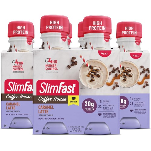 SlimFast Advanced Energy High Protein Meal Replacement Shake, Ca...