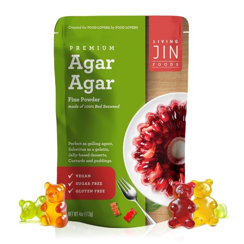Agar Agar Powder 4Oz : Gelatin Substitute, Vegan, Unflavored, Gu