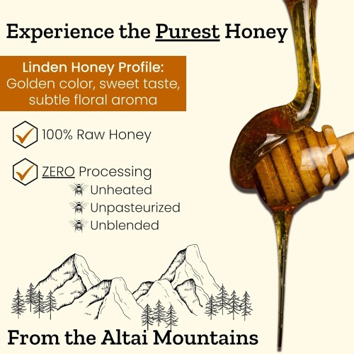 Altay Linden Honey Extremely Raw Honey 100% Natural Honey Health