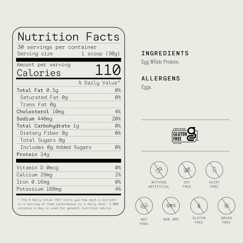 Julian Bakery Paleo Thin Protein Powder | Egg White | Unflavored