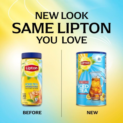 Lipton Unsweetened Iced Tea Mix, 28 qt (Pack of 2)