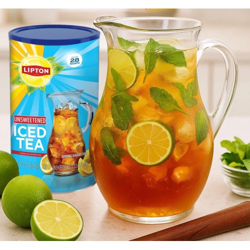 Lipton Unsweetened Iced Tea Mix, 28 qt (Pack of 2)