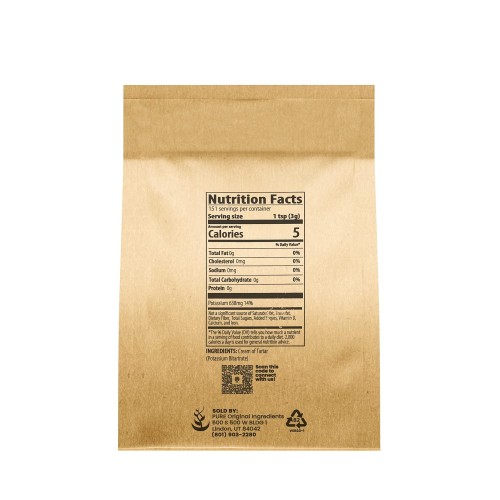 Cream Of Tartar 1 Lb. By Pure Organic Ingredients, Eco-Friendl