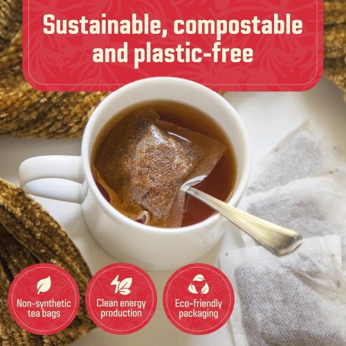 Red Rooibos Tea 100 Teabags Usda Organic - Naturally Caffeine Fr