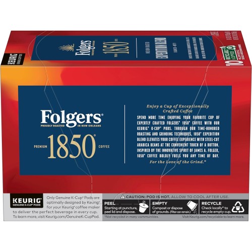 Folgers 1850 Expedition Blend Medium Roast Coffee, 60 K C