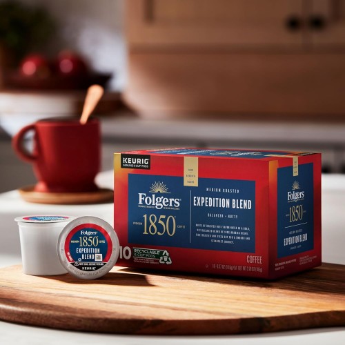 Folgers 1850 Expedition Blend Medium Roast Coffee, 60 K C