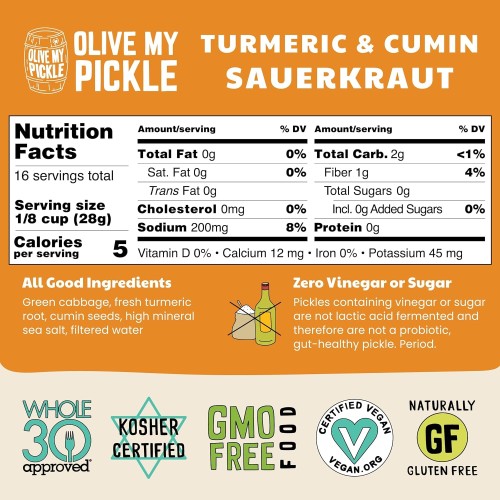 Olive My Pickle | Fermented &Amp; Probiotic Sauerkraut For Gut Healt
