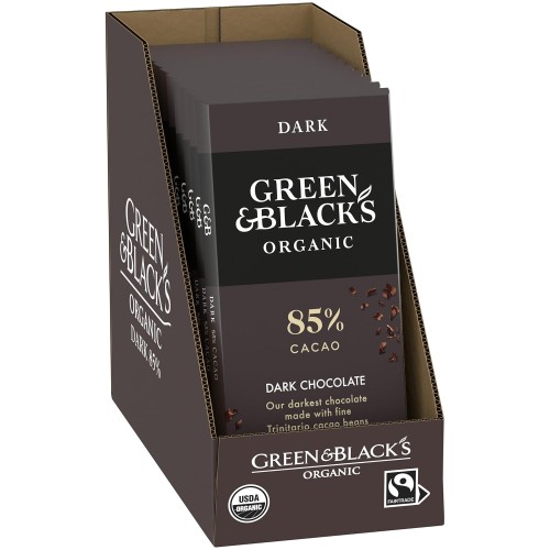 Green &Amp; Blacks Organic Dark Chocolate Bar, 85% Cacao, Easter Ch