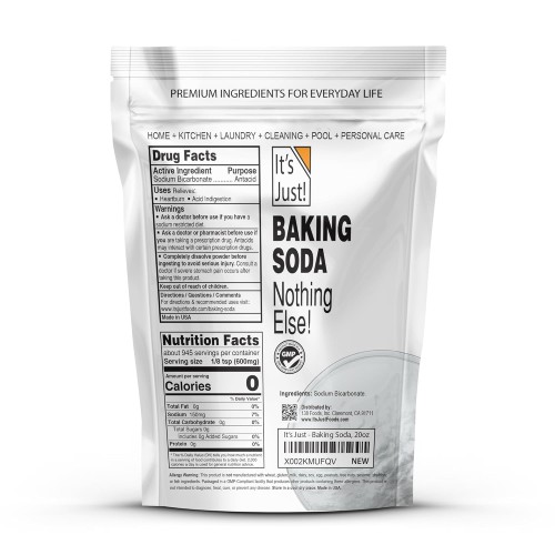 Its Just - Baking Soda, 100% Pure Sodium Bicarbonate, Aluminum
