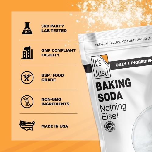 Its Just - Baking Soda, 100% Pure Sodium Bicarbonate, Aluminum
