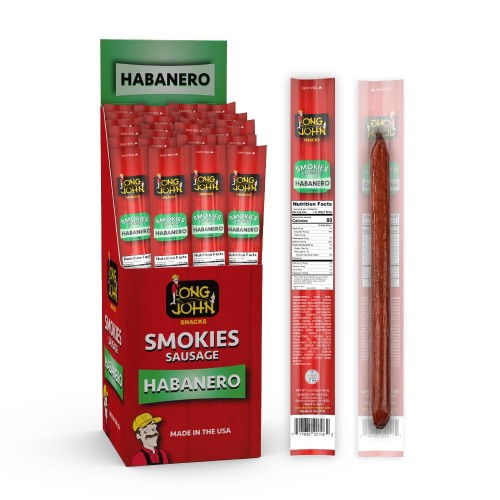 Long John Snacks Smoked Sausage Smokies Habanero 24
