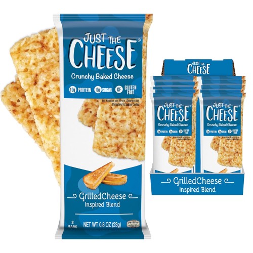 Just The Cheese Bars 10-Pack, Crunchy Baked Low Carb Snack Bars.