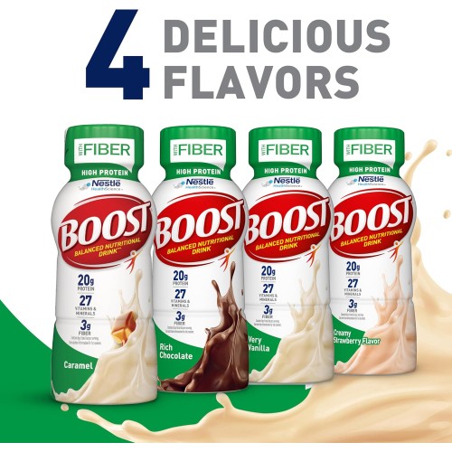 Boost High Protein With Fiber Complete Nutritional Drink, Rich C
