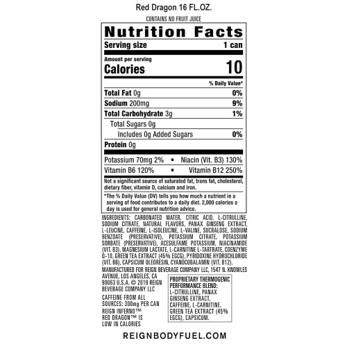 Reign Inferno Red Dragon, Thermogenic Fuel, Fitness And Performa