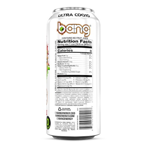 Bang Candy Apple Crisp Energy Drink, 0 Calories, Sugar Free With