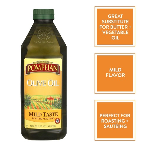 Pompeian Classic Olive Oil, Mild Flavor, Perfect For Roasting &Amp;