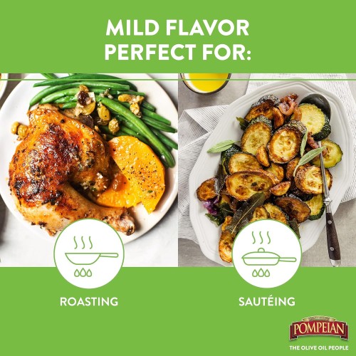 Pompeian Classic Olive Oil, Mild Flavor, Perfect For Roasting &Amp;