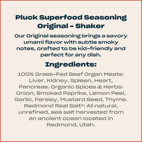 Pluck All-Purpose Organ Meat Blend Seasoning | From Grass-Fed & ...